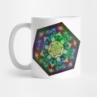 Stained glass fractal kaleidoscope Mug